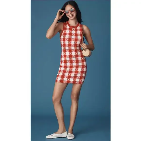 NWT Rachel Antonoff Maddy Red and White Mini Dress - Large - Picture 3 of 5